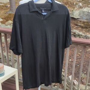 100% Linen Banana Republic Dark Casual Button Down Shirt